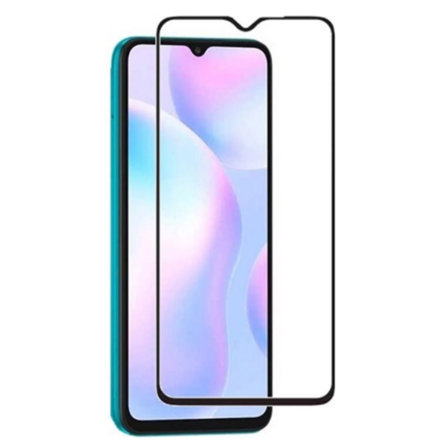 Nettech Xiaomi Redmi 9C Uyumlu 5D Glas Full Cam Koruyucu (Siyah) NT-98501