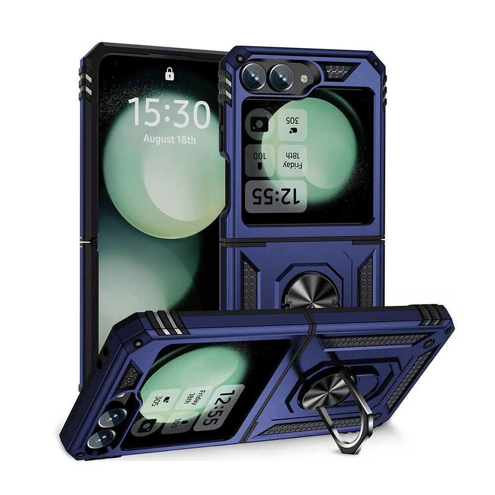 Galaxy Z Flip 6 Kılıf Zore Vega Kapak - Mavi