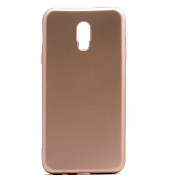 Galaxy C8 Kılıf Zore Premier Silikon Kapak - Gold - 1