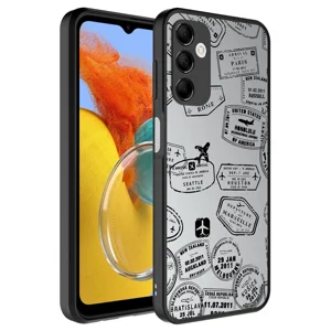 Galaxy M14 Kılıf Aynalı Desenli Kamera Korumalı Parlak Zore Mirror Kapak - Seyahat