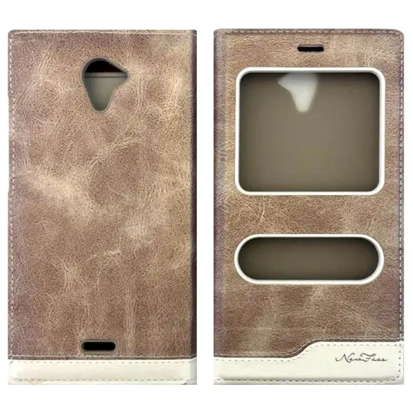 Nettech Casper Via E2 Uyumlu Pencereli Kapaklı Kılıf (Gold) VR-1724