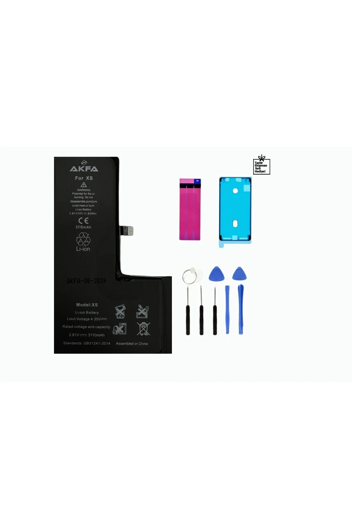 iPhone Xs Uyumlu Telefon Bataryası 3110 Mah Tamir Seti