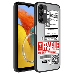 Galaxy M14 Kılıf Aynalı Desenli Kamera Korumalı Parlak Zore Mirror Kapak - Fragile