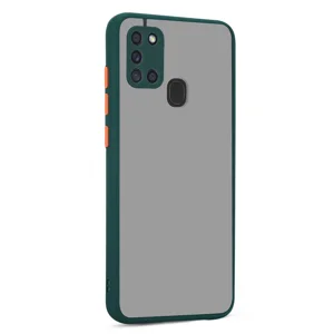 Galaxy A21S Kılıf Zore Hux Kapak - Koyu Yeşil