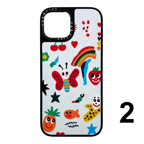 Nettech Apple iPhone 15 Uyumlu Casetify Kabartmalı Arka Koruma Kılıf (Karışık Renk) NT-112026 - 2