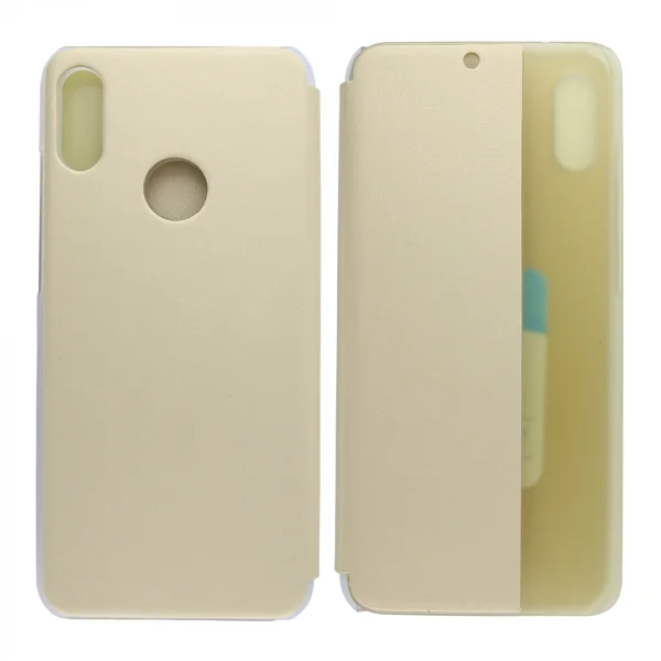 Huawei Huawei Y6 2019 Uyumlu Smart View Kapaklı Kılıf (Gold) VR-17861 - 1