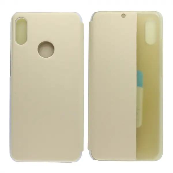 Huawei Huawei Y6 2019 Uyumlu Smart View Kapaklı Kılıf (Gold) VR-17861