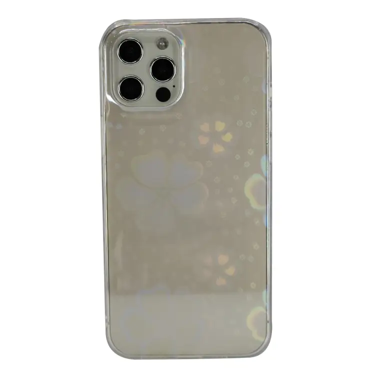 Nettech Apple iPhone 12 Pro Max Uyumlu Gölge Neon Desen Arka Koruma Kılıf (Şeffaf) NT-94931