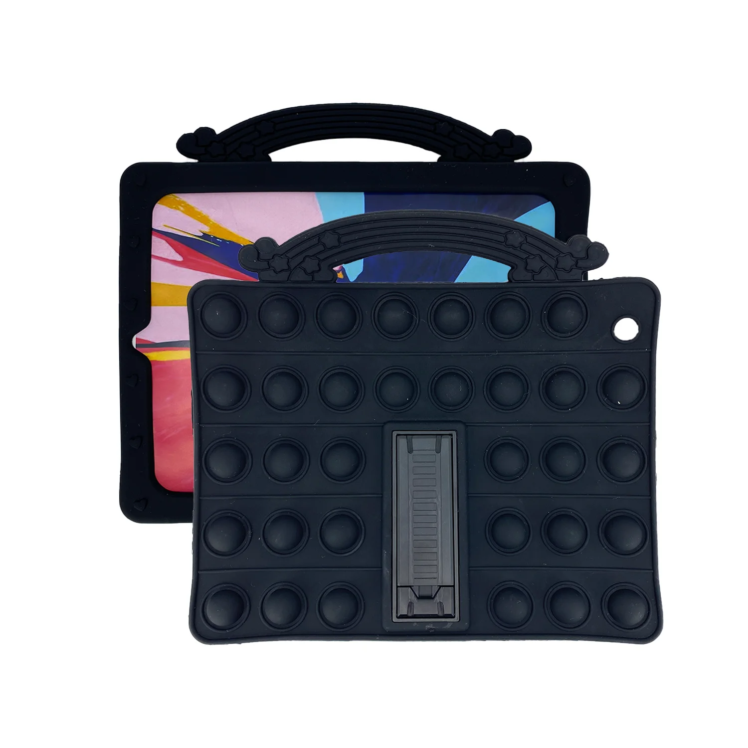 Nettech Apple iPad 2 Uyumlu Standlı Pop It Arka Koruma (Siyah) NT-93282