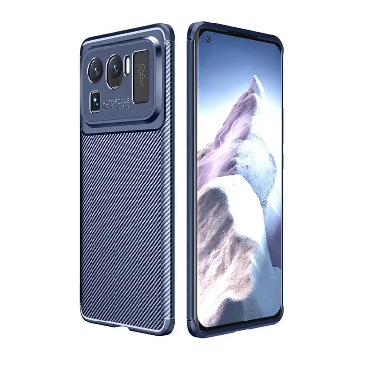 Nettech Xiaomi Mi 11 Pro Uyumlu Auto Seri Arka Koruma Kılıf (Lacivert) NT-88387
