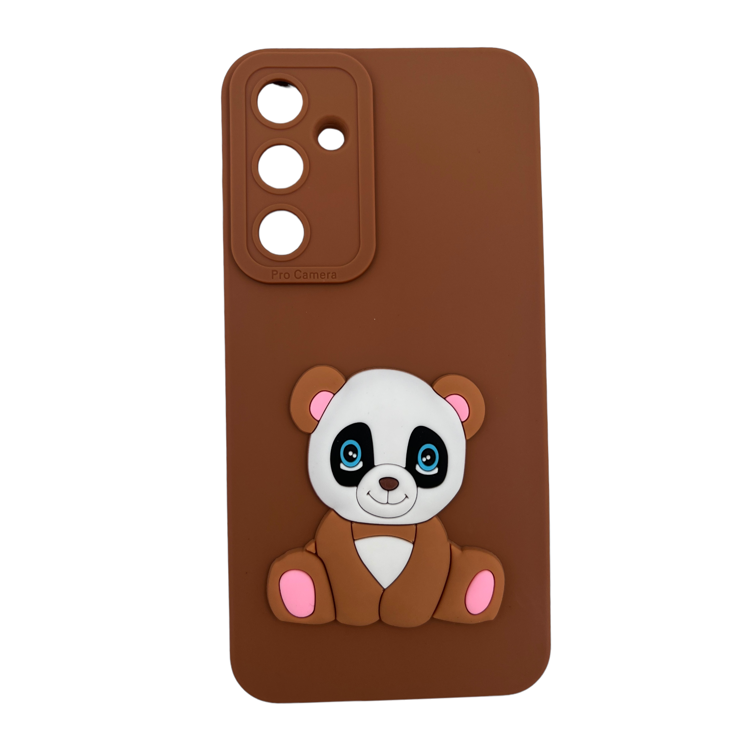 Nettech Samsung Galaxy S23 FE Uyumlu Maskot Seri Arka Koruma Kılıf (Kahverengi) NT-109771