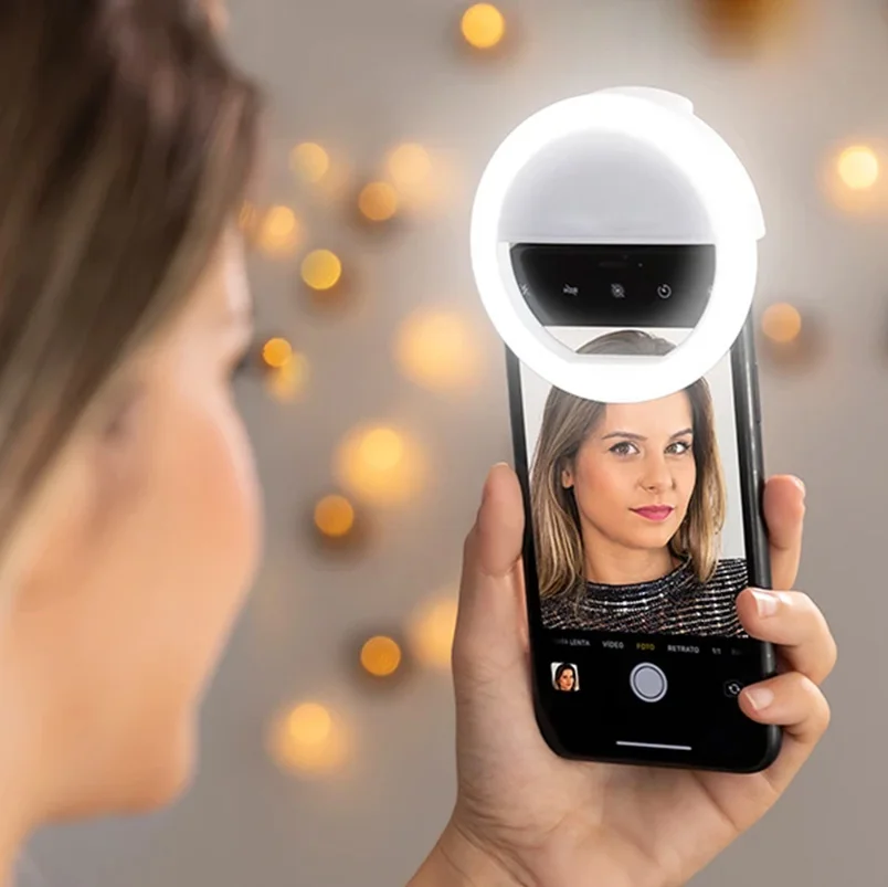 Rgb Led AL20 Led Mandallı Telefon Üstü Aydınlatma Lamba (Siyah) NT-83822