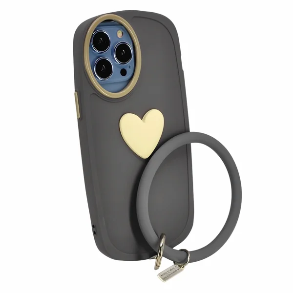 Nettech Apple iPhone 13 Pro Max Uyumlu Halka Bilekli Nano Seri Arka Koruma Kılıf (Gri) NT-97299 - 2