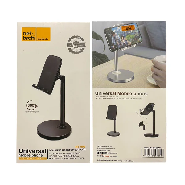 Nettech NT-006 Telefon Masaüstü Standı (Siyah) NT-90061 - 3