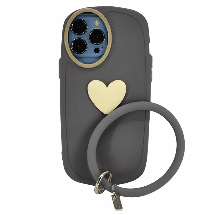 Nettech Apple iPhone 13 Pro Max Uyumlu Halka Bilekli Nano Seri Arka Koruma Kılıf (Gri) NT-97299