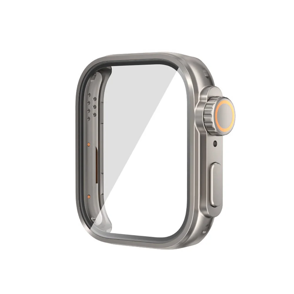 Huawei Watch Fit 3 to Apple Watch Ultra 49mm Kasa Dönüştürücü ve Ekran Koruyucu Zore Watch Gard 33 - Gümüş