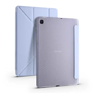 Galaxy Tab S6 Lite P610 Kılıf Zore Tri Folding Kalem Bölmeli Standlı Kılıf - Mavi