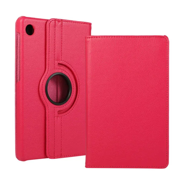 Lenovo Tab M10 Plus TB-125F - TB-128F 3. Jenerasyon Zore Dönebilen Standlı Kılıf - Pembe Koyu - 1