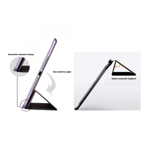 Nettech Apple iPad 2 Uyumlu Cüzdan Kapaklı Kılıf (Beyaz) VR-9121 - 3