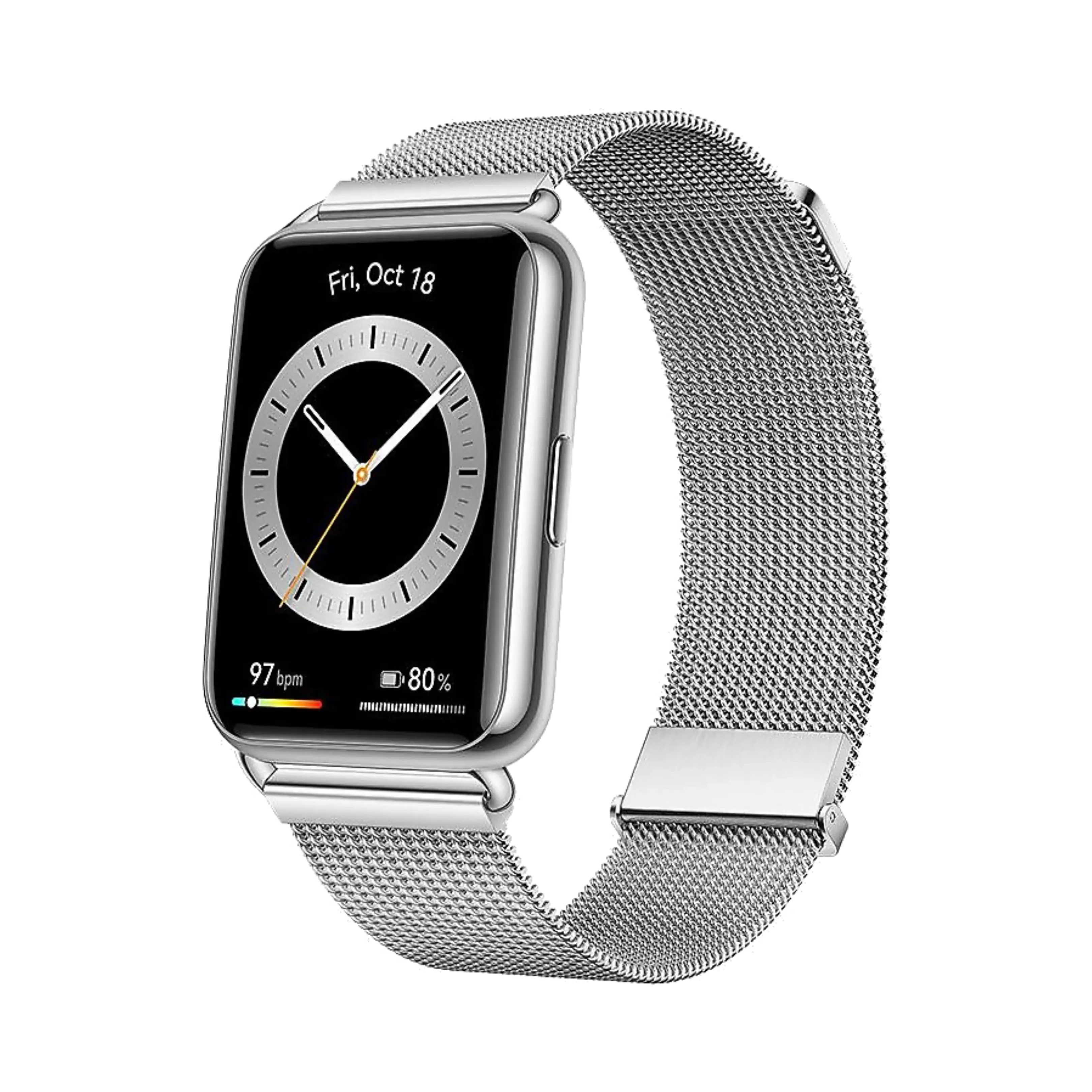 Huawei Watch Fit 2 Elegant - Alüminyum - 46mm - GPS - Gümüş