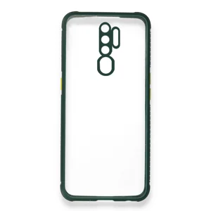 Nettech Oppo A5 2020 Uyumlu Kamera Lens Korumalı Arka Koruma Kılıf (Yeşil) NT-85225