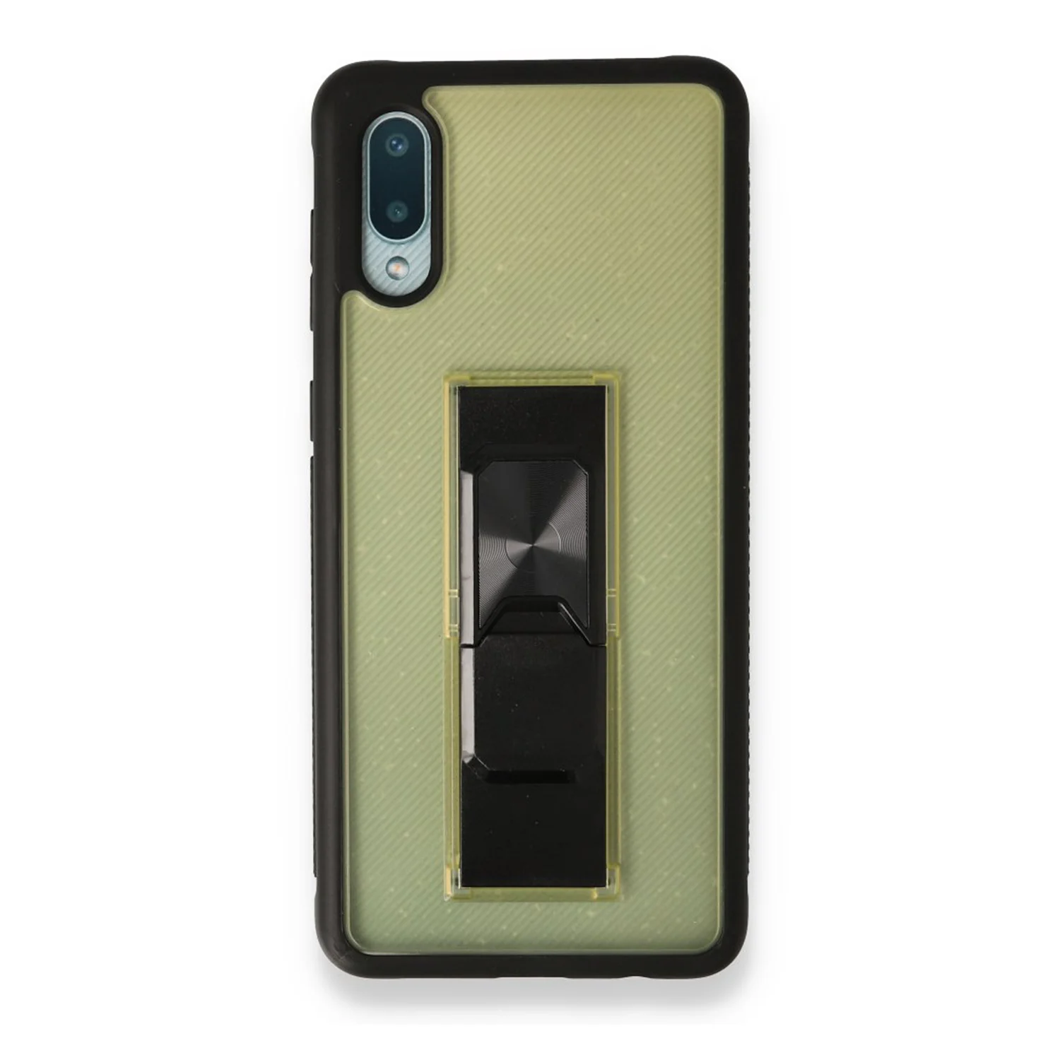 Nettech Samsung Galaxy A02 Uyumlu MicroCase Mıknatıs Yüzüklü Arka Koruma Kılıf (Sarı) NT-86962