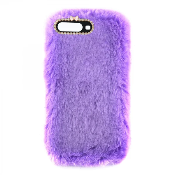 Nettech Huawei Y7 2018 Uyumlu Peluş Arka Koruma Kılıf (Lila) VR-13000 - 1