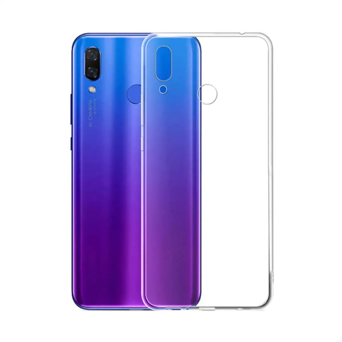 Nettech Huawei Y9 2019 Uyumlu Tıpalı Şeffaf Seri Arka Koruma Kılıf (Şeffaf) VR-14529