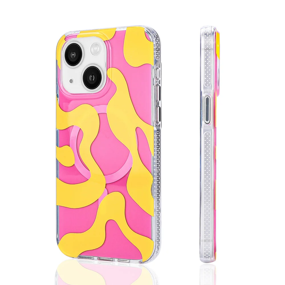 Apple iPhone 15 Pro Max Kılıf Magsafe Şarj Özellikli Zore Stilo Kapak - Sarı