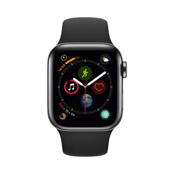 Apple Watch Series 4 - Paslanmaz Çelik - 40mm - Cellular - Gece yarısı