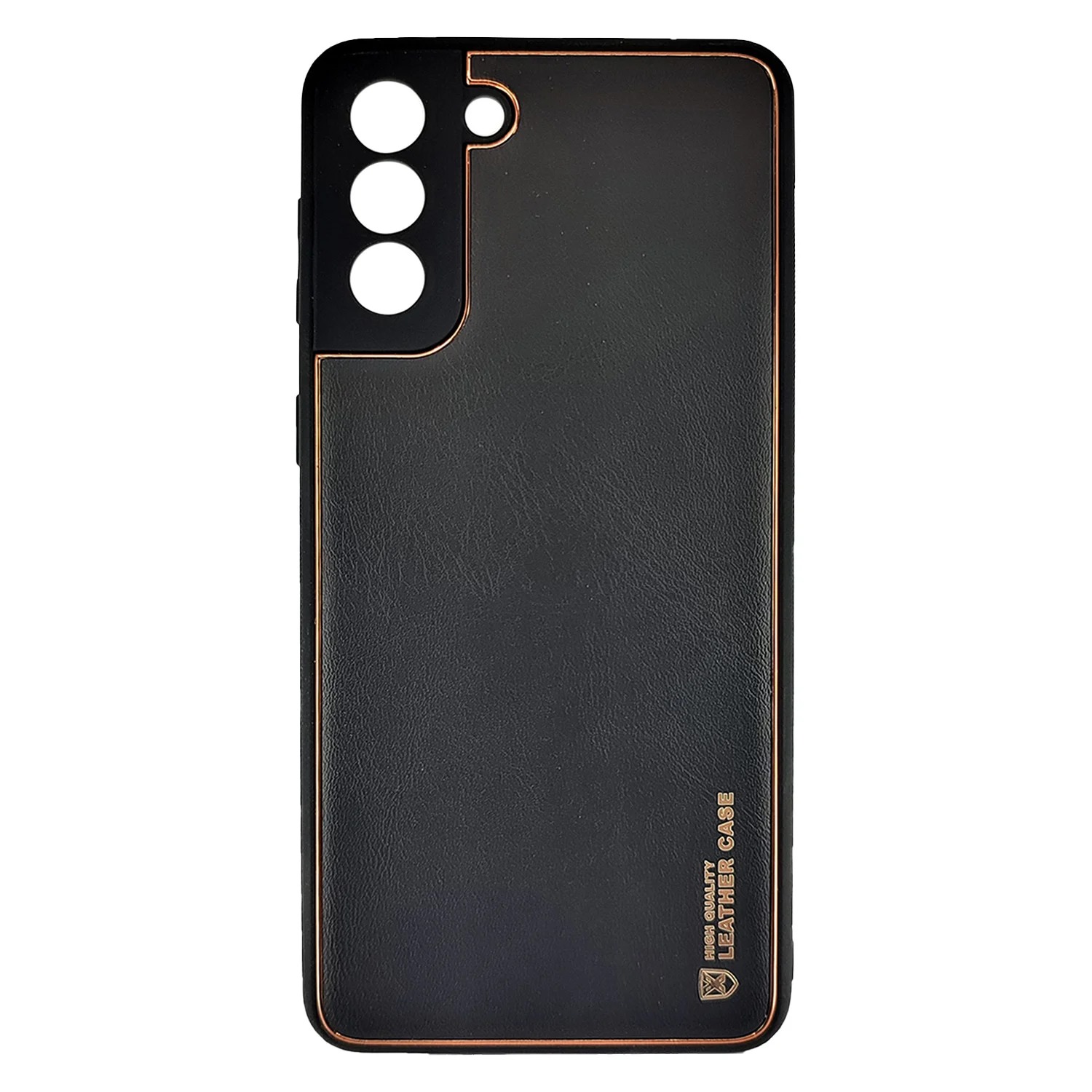 Nettech Samsung Galaxy S21 Plus Uyumlu Coco Leather Seri Arka Koruma Kılıf (Siyah) NT-87826
