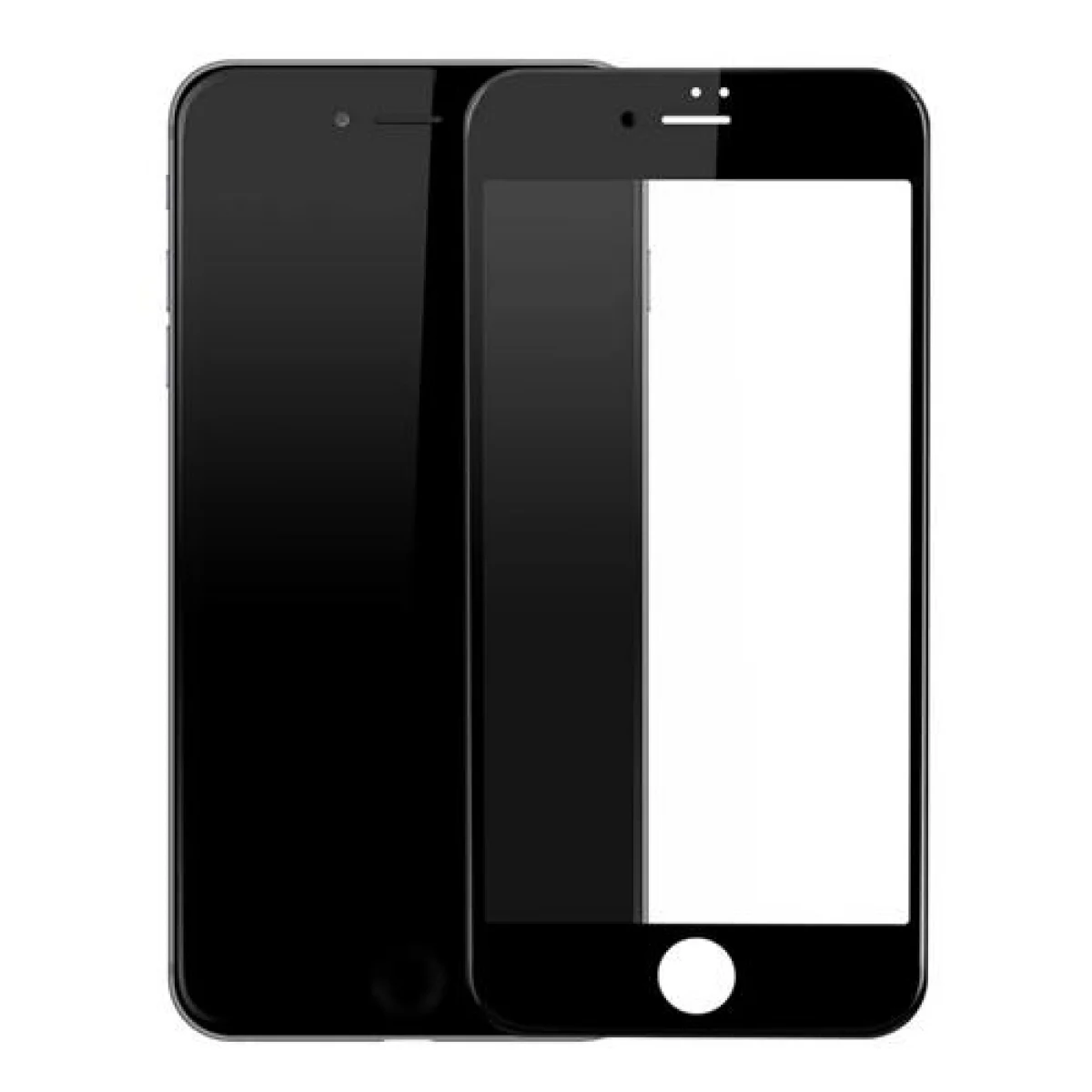Nettech Apple iPhone 8 Plus Uyumlu 3D SuperGlass Full Cam Koruyucu (Siyah) VR-8613