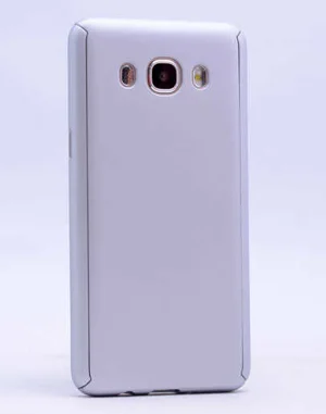 Galaxy J5 2016 Kılıf Zore 360 3 Parçalı Rubber Kapak - Gri