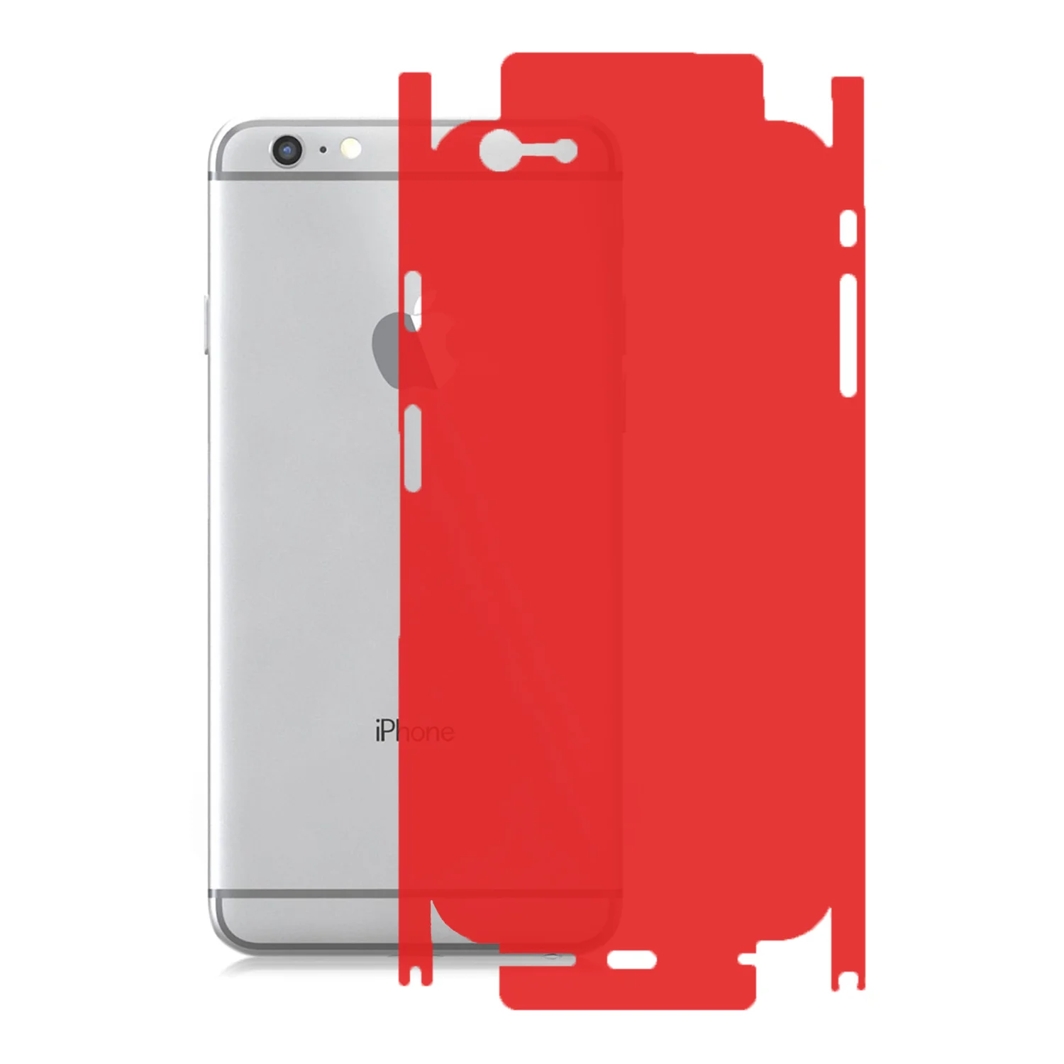 Nettech Apple iPhone 6S Uyumlu Arka Koruma 360 Full Kaplama (Kırmızı) NT-18035