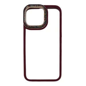 Nettech Apple iPhone 15 Pro Max Uyumlu NT-N027 Diamond Arka Koruma Kılıf (Kırmızı) NT-106946