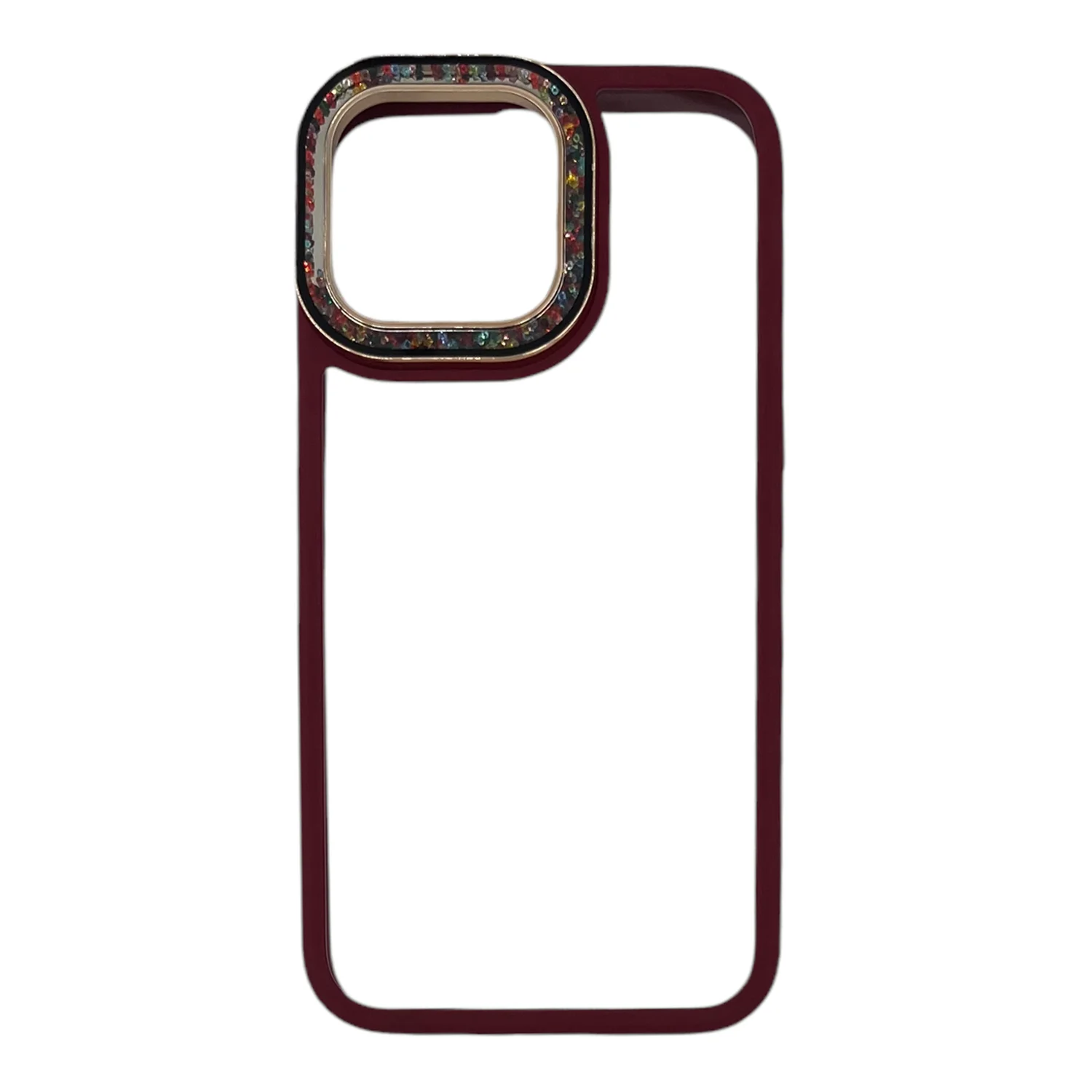 Nettech Apple iPhone 15 Pro Max Uyumlu NT-N027 Diamond Arka Koruma Kılıf (Kırmızı) NT-106946