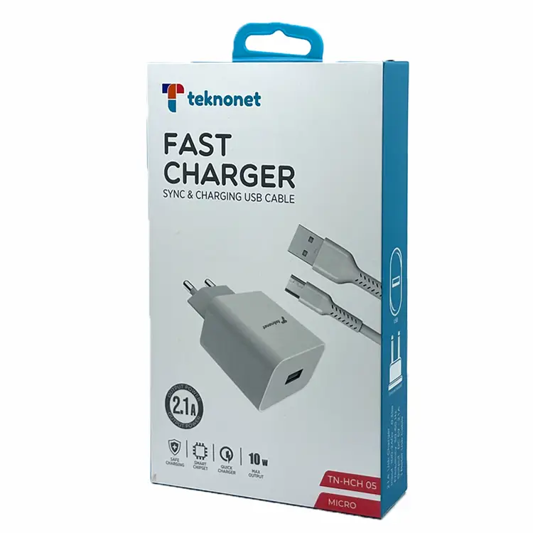 Teknonet TN-HCH05 10W 2100 mAh Micro Kablo + Şarj Aleti (Beyaz) NT-92561