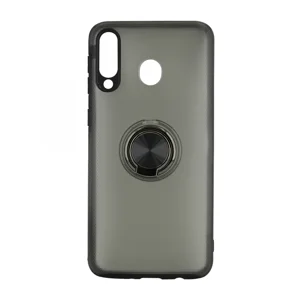 Nettech Samsung Galaxy M30 Uyumlu Armour Yüzüklü Seri Arka Koruma Kılıf (Siyah) VR-15019