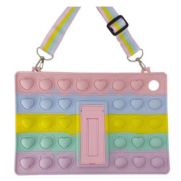 Nettech Lenovo M10 2.Nesil Uyumlu Standlı Pop It Arka Koruma (Pembe) NT-104937 - 1