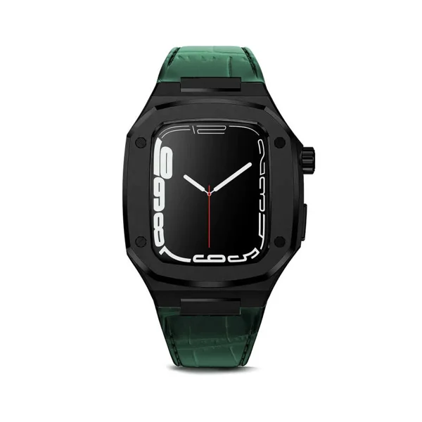 Apple Watch 7 45mm KRD-67 Kordon - Yeşil-Siyah - 1