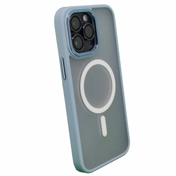 Nettech Apple iPhone 14 Pro Max Uyumlu Metal Kamera Çerçeveli Magsafe Seri Arka Koruma Kılıf (Lila) NT-98050 - 2