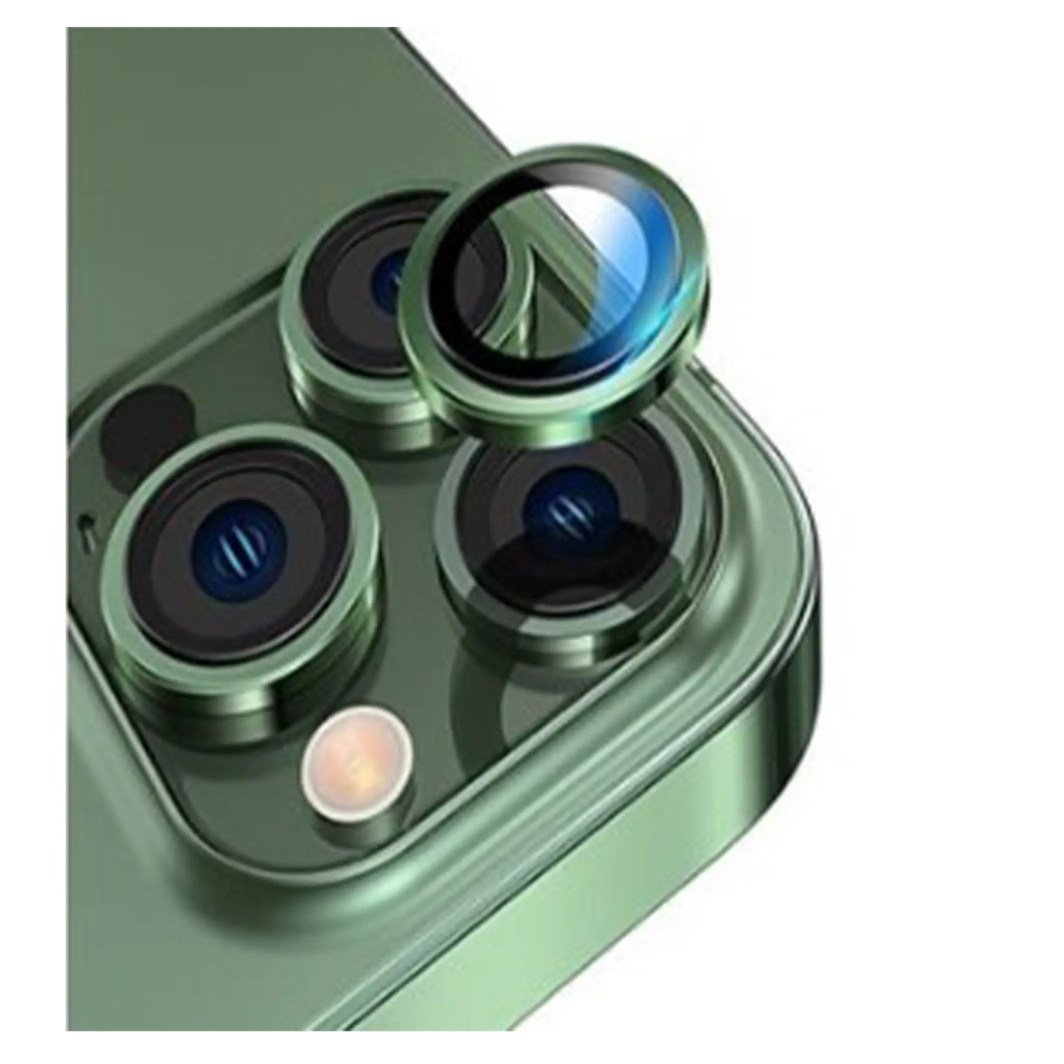 Nettech Apple iPhone 12 Pro Max Uyumlu Alüminyum Seri Kamera Cam Koruyucu (Yeşil) NT-103529