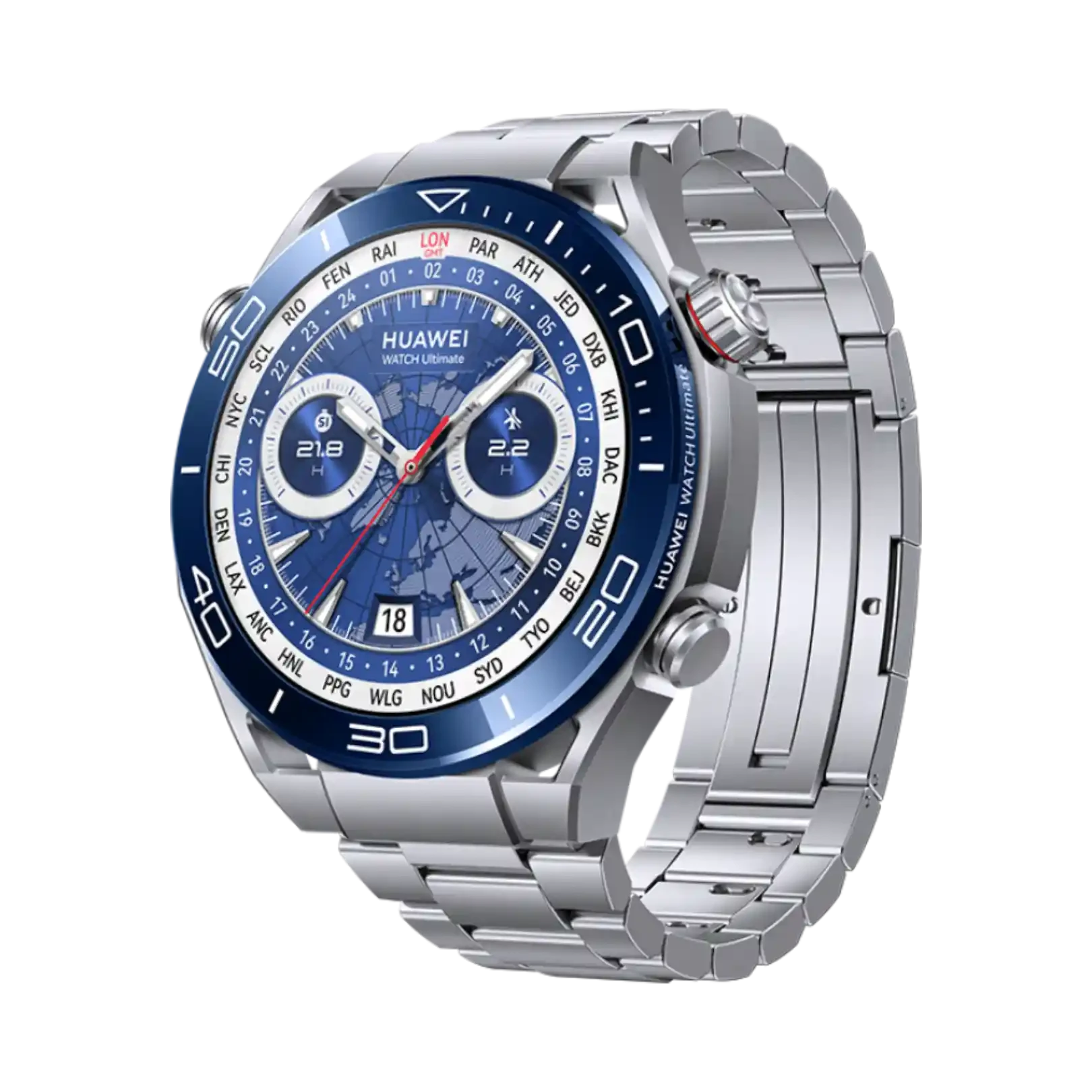 Huawei Watch Ultimate - Zirkonyum - 49mm - Bluetooth - Mavi
