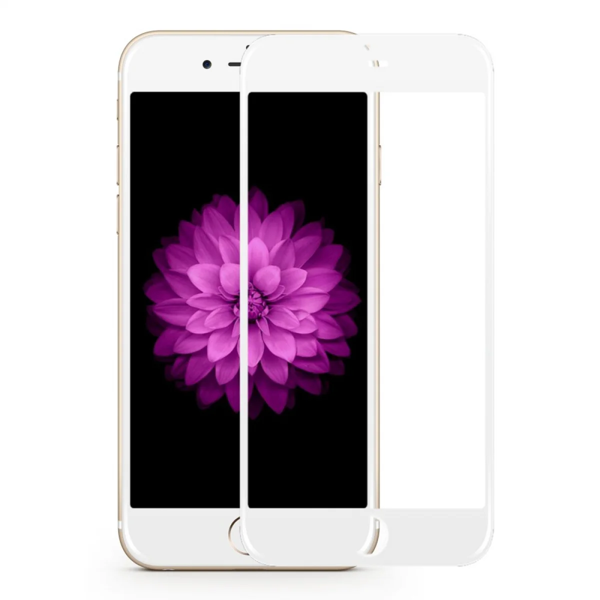Nettech Apple iPhone 6S Uyumlu 3D SuperGlass Full Cam Koruyucu (Beyaz) VR-11078