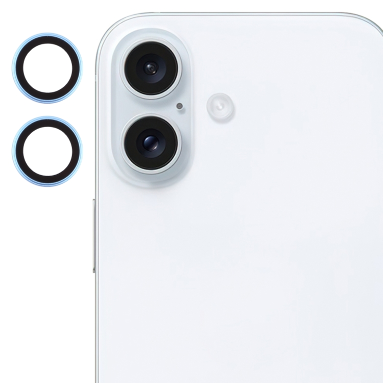 Nettech Apple iPhone 16 Uyumlu Alüminyum Seri Kamera Cam Koruyucu (Mavi) NT-111110
