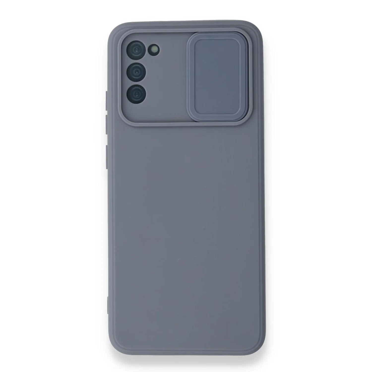 Nettech Samsung Galaxy A02S Uyumlu Kızaklı Kamera Korumalı Arka Koruma Kılıf (Gri) NT-87201