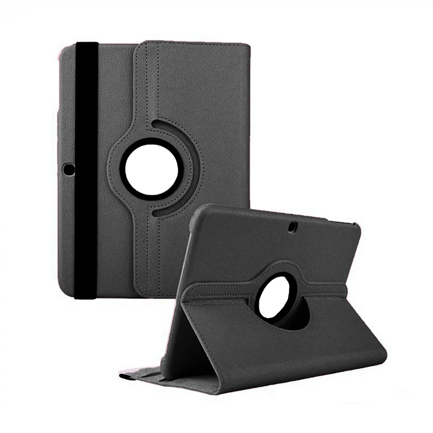 Nettech Samsung Galaxy P5200 Tab 3 10.1 Uyumlu 360 Kapaklı Kılıf (Siyah) VR-9118