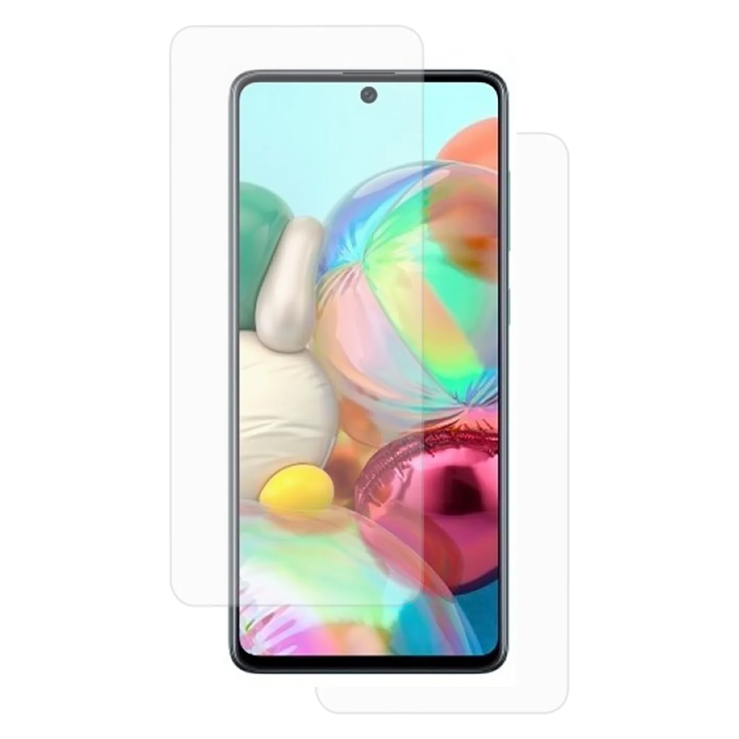 Exquıs Samsung Galaxy A71 Uyumlu Ön ve Arka Koruma 360 Full Kaplama (Şeffaf) NT-83108