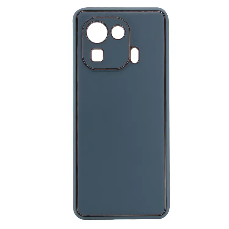 Nettech Xiaomi Mi 11 Pro Uyumlu Coco Leather Seri Arka Koruma Kılıf (Gri) NT-99669
