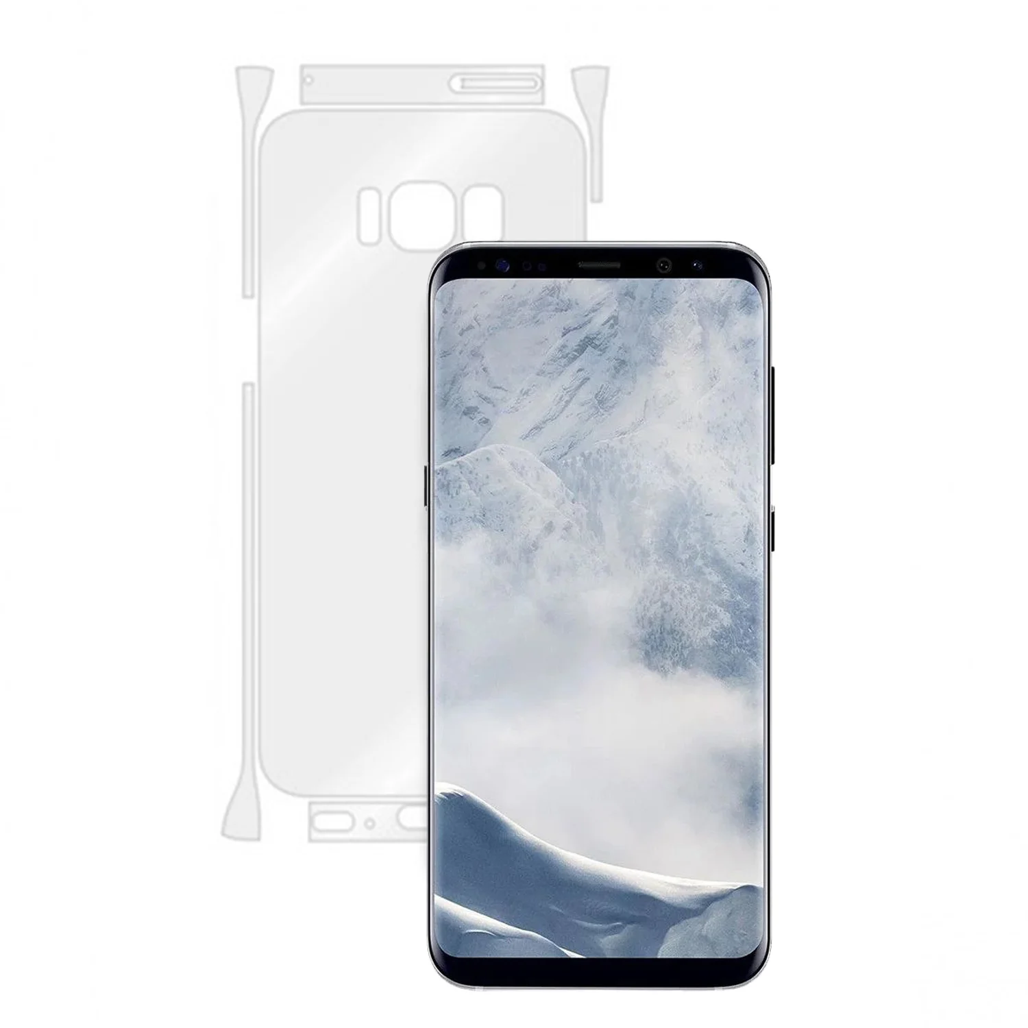 Helt Samsung Galaxy G955 S8 Plus Uyumlu Arka Koruma 360 Full Kaplama (Şeffaf) NT-21508
